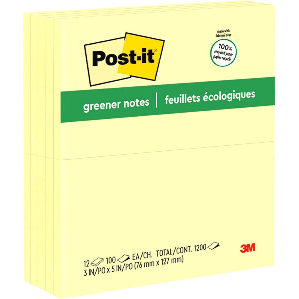 Post-it 76 x 76 mm recyclés