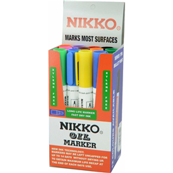 Nikko 1719 Assorted Colour Bullet Permanent Markers