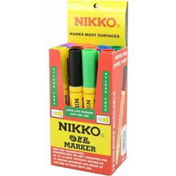 Nikko 1819 Chisel Assorted Colour Permanent Markers