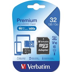 Verbatim Sdhc Memory Cards Sdhc Card 32Gb (Class 10)