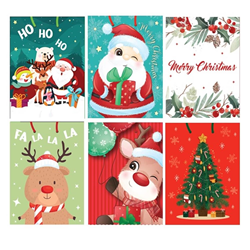 Xmas 110x137x62mm Small Gift Bag Assorted