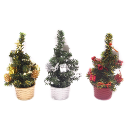 Xmas 22cm Tree Table Decoration Assorted