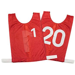 NYDA Bib Set 1-20 Red Large