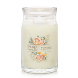 Yankee Signature White Spruce & Grapefruit Large Jar Candle