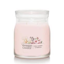 Yankee Signature Pink Cherry Vanilla Medium Jar Candle