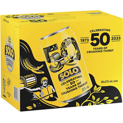 Solo Thirst Crusher Original Lemon Soft Drink Cans Multipack 375ml