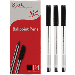 Stat. Black Medium Point Ballpoint Pen