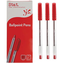 Stat. Red Medium Point Ballpoint Pen