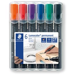 Staedtler Lumocolor 352 6 Assorted Bullet Permanent Marker