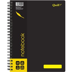 Quill Black 'Q Series' Notebooks A4 240 Page