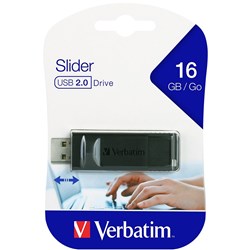 Verbatim 16gb Black Store N Go Slider USB 2.0
