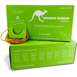 Bounce Assorted Sizes Coloured Rubber Bands 100gm