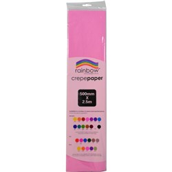 Rainbow 500mm x 2.5m Pink Crepe Paper