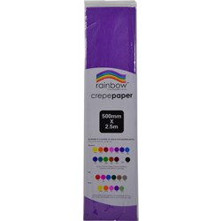 Rainbow 500mm x 2.5m Purple Crepe Paper