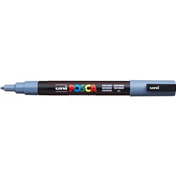 Uni Posca Paint Marker PC-3M  Fine 1.3mm Bullet Tip  Slate Grey