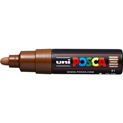 Uni Posca Paint Marker PC-7M  Broad 4.5mm Bullet Tip  Brown