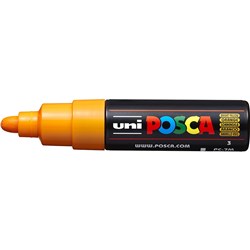 Uni Posca Paint Marker PC-7M  Broad 4.5mm Bullet Tip  Bright Yellow