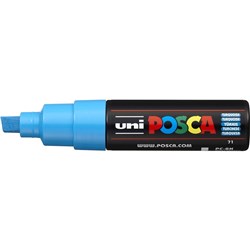 Uni Posca Paint Marker PC-8K  Broad 8mm Chisel Tip  Turquoise