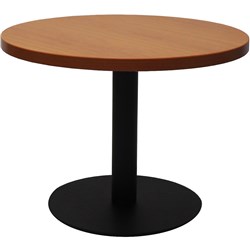 Rapidline Round Coffee Table 600mm Diam Top Cherry with Black