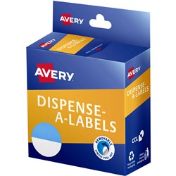 Avery Dispenser Label 24mm 1/2 Blue Dot