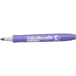 Artline Decorite Markers 1.0mm Bullet Metallic Purple Box of 12