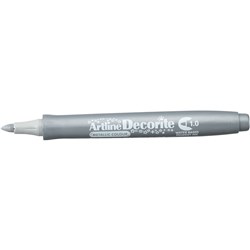 Artline Decorite Markers 1.0mm Bullet Metallic Silver Box Of 12