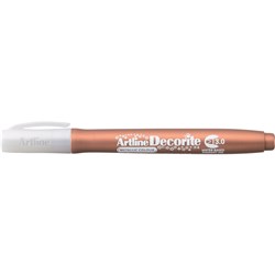 Artline Decorite Markers 3.0mm Chisel Metallic Bronze Box Of 12