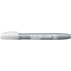 Artline Decorite Markers 3.0mm Chisel Metallic Silver Box Of 12