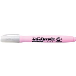 Artline Decorite Markers 3.0mm Chisel Pastel Pink Box Of 12