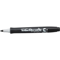 Artline Decorite Markers 1.0mm Bullet Standard Black Box of 12