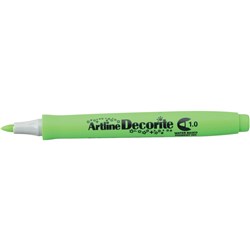 Artline Decorite Markers 1.0mm Bullet Standard Yellow Green Box Of 12