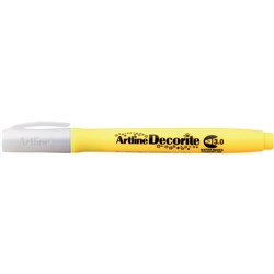 Artline Decorite Markers 3.0mm Chisel Standard Yellow Box Of 12