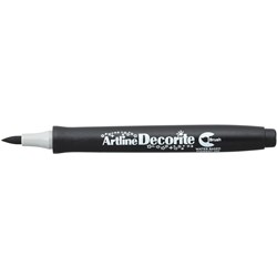 Artline Decorite Brush Markers Standard Black Box of 12