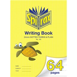 Spirax 163 335x240mm 64 Page 24mm Dotted Thirds Writing Book