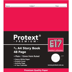 Protext Premium Story Book 190x210mm 12mm Plain and Ruled 48 Pages