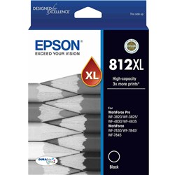 Epson 812XL Black Durabrite Ultra High Capacity Ink Cartridge