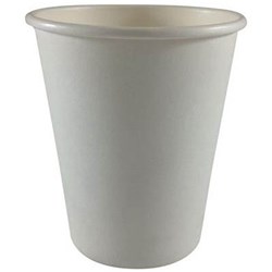 Writer 237ml/8oz Disposable Single Wall White Paper Cups