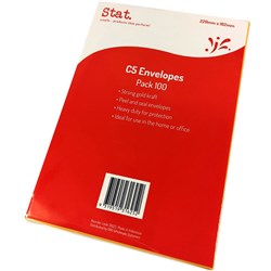 Stat. Peel And Seal Envelope C5 Kraft Pack of 100