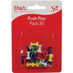 Stat. Pins Push Assorted Colours