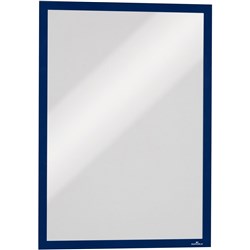 Durable Duraframe  Sign Holder A3 Self-Adhesive Navy