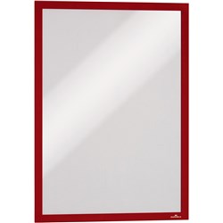 Durable Duraframe  Sign Holder A3 Self-Adhesive Red