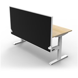 Rapidline Boost+ Single Sided Workstation + Screen 1500W x  750D x 1330mmH Oak/White