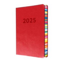 Collins 2025 Edge Rainbow A5 Day To Page Red Diary