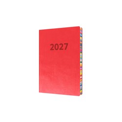 Collins 2027 Edge Rainbow A5 Day To Page Red Diary