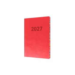 Collins 2027 Edge Rainbow A5 Week To View Red Diary