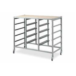 Visionchart Creative Kids Mobile Storage Trolley Only 1100Wx440Dx920mmH 15 Bay Grey