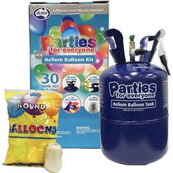 Alpen Gas tank, 30 Balloons and Ribbon Helium Balloon Kit