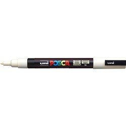 Uni Posca Paint Marker PC-3M  Fine 1.3mm Bullet Tip  Ivory