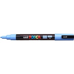 Uni Posca Paint Marker PC-3M  Fine 1.3mm Bullet Tip  Sky Blue