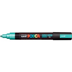 Uni Posca Paint Marker PC-5M  Medium 2.5mm Bullet Tip  Metallic Green